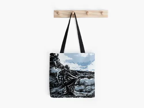 Wanderin in Blau Produkt Totebag